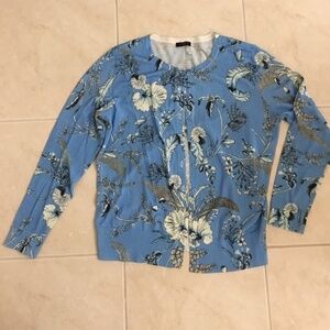 Beautiful Talbots Cardigan Colorful Lakeside Blue